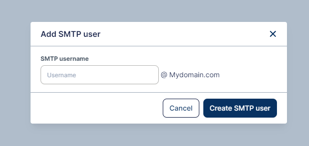 Heysender configure SMTP user